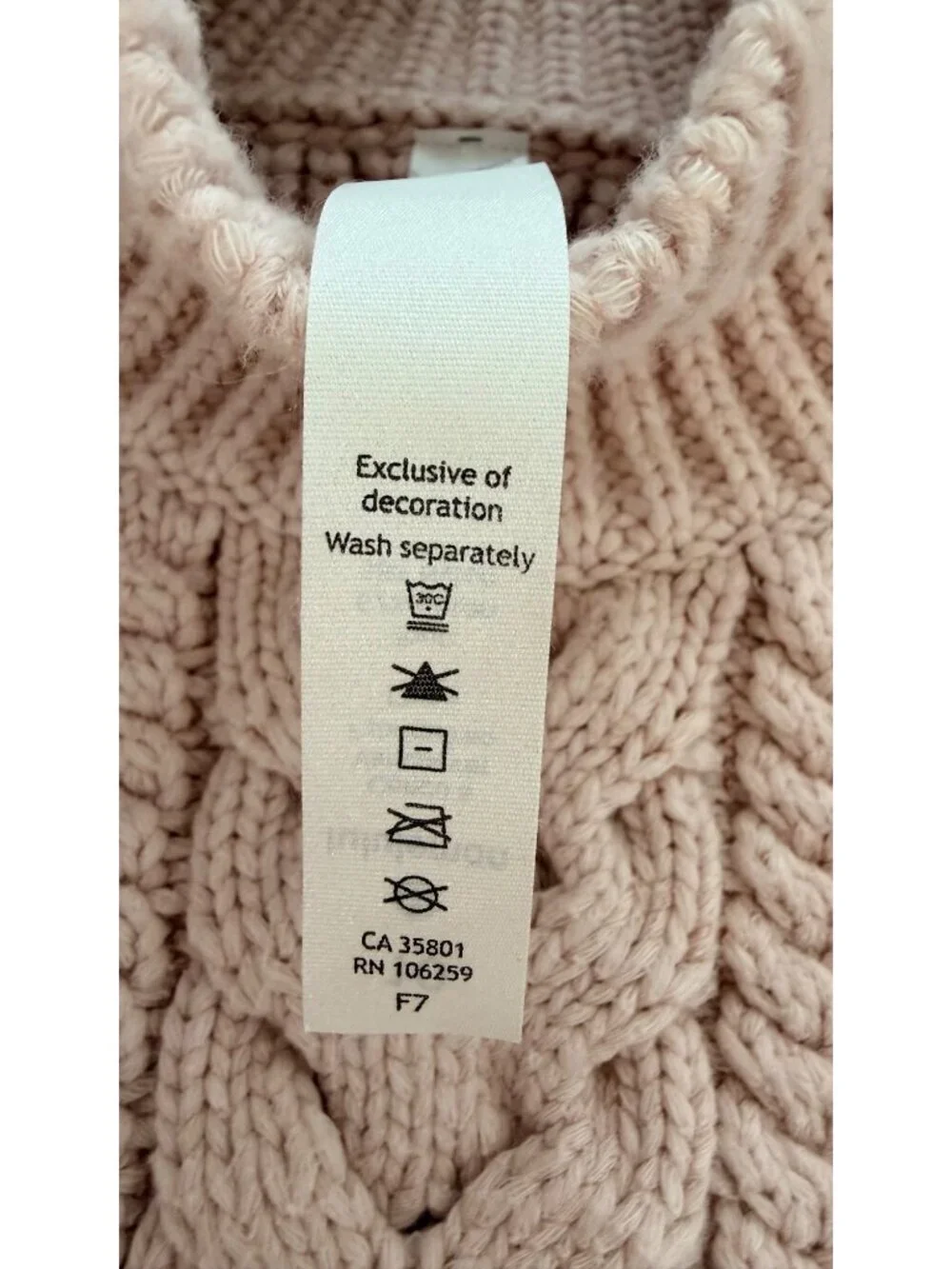 Lululemon Bring The Cozy Turtleneck Sweater Size 10 Pink Cable Knit Cotton Blend